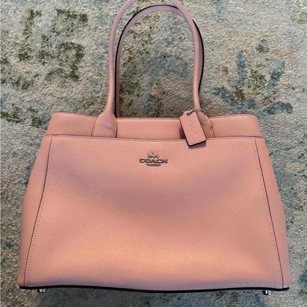 Coach Pink Leather Tote Bag